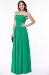 ColsBM Maia Sea Green Classic Strapless Sleeveless Chiffon Floor Length Ribbon Plus Size Bridesmaid Dresses