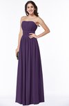 ColsBM Maia Violet Classic Strapless Sleeveless Chiffon Floor Length Ribbon Plus Size Bridesmaid Dresses