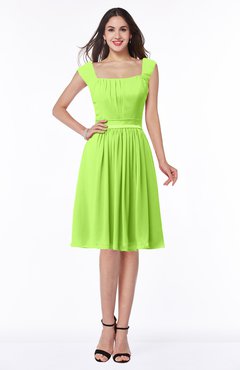 Like These Bright Green Bridesmaid Dresses in Knee-Length and Floor ...