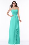 ColsBM Mira Blue Turquoise Classic A-line Zipper Chiffon Floor Length Plus Size Bridesmaid Dresses