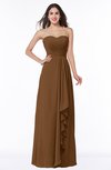 ColsBM Mira Brown Classic A-line Zipper Chiffon Floor Length Plus Size Bridesmaid Dresses