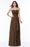 ColsBM Mira Chocolate Brown Classic A-line Zipper Chiffon Floor Length Plus Size Bridesmaid Dresses