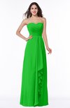 ColsBM Mira Classic Green Classic A-line Zipper Chiffon Floor Length Plus Size Bridesmaid Dresses