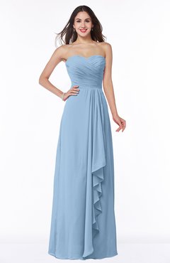 ColsBM Mira Dusty Blue Classic A-line Zipper Chiffon Floor Length Plus Size Bridesmaid Dresses