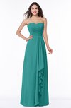 ColsBM Mira Emerald Green Classic A-line Zipper Chiffon Floor Length Plus Size Bridesmaid Dresses