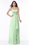 ColsBM Mira Light Green Classic A-line Zipper Chiffon Floor Length Plus Size Bridesmaid Dresses