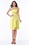 ColsBM Laila Daffodil Modern A-line Strapless Zip up Chiffon Pleated Plus Size Bridesmaid Dresses
