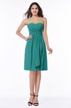 ColsBM Laila Emerald Green Modern A-line Strapless Zip up Chiffon Pleated Plus Size Bridesmaid Dresses