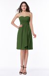 ColsBM Laila Garden Green Modern A-line Strapless Zip up Chiffon Pleated Plus Size Bridesmaid Dresses