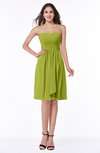 ColsBM Laila Green Oasis Modern A-line Strapless Zip up Chiffon Pleated Plus Size Bridesmaid Dresses