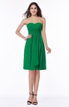 ColsBM Laila Green Modern A-line Strapless Zip up Chiffon Pleated Plus Size Bridesmaid Dresses