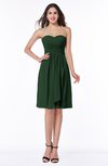 ColsBM Laila Hunter Green Modern A-line Strapless Zip up Chiffon Pleated Plus Size Bridesmaid Dresses