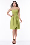 ColsBM Laila Linden Green Modern A-line Strapless Zip up Chiffon Pleated Plus Size Bridesmaid Dresses