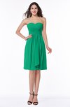 ColsBM Laila Pepper Green Modern A-line Strapless Zip up Chiffon Pleated Plus Size Bridesmaid Dresses