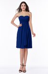 ColsBM Laila Sodalite Blue Modern A-line Strapless Zip up Chiffon Pleated Plus Size Bridesmaid Dresses