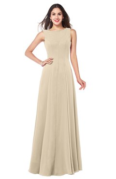 ColsBM Hazel Novelle Peach Modern A-line Sleeveless Zip up Floor Length Pleated Plus Size Bridesmaid Dresses