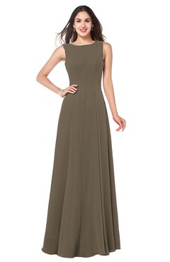 ColsBM Hazel Otter Modern A-line Sleeveless Zip up Floor Length Pleated Plus Size Bridesmaid Dresses