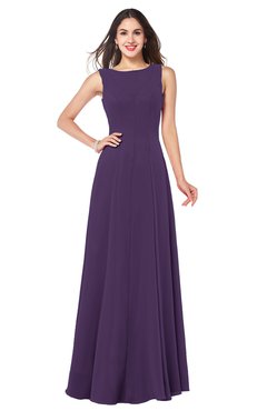 ColsBM Hazel Violet Modern A-line Sleeveless Zip up Floor Length Pleated Plus Size Bridesmaid Dresses