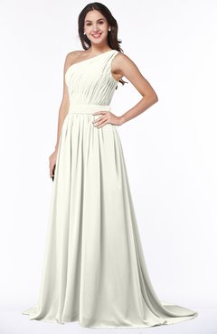 ColsBM Kiana Ivory Gorgeous Zipper Chiffon Sweep Train Pleated Evening Dresses