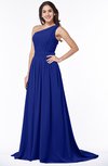 ColsBM Kiana Nautical Blue Gorgeous Zipper Chiffon Sweep Train Pleated Evening Dresses