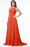 ColsBM Kiana Persimmon Gorgeous Zipper Chiffon Sweep Train Pleated Evening Dresses