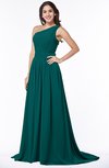 ColsBM Kiana Shaded Spruce Gorgeous Zipper Chiffon Sweep Train Pleated Evening Dresses