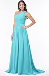 ColsBM Kiana Gorgeous Zipper Chiffon Sweep Train Pleated Evening Dresses