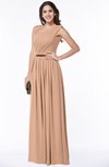 ColsBM Tiana Almost Apricot Traditional A-line One Shoulder Chiffon Floor Length Plus Size Bridesmaid Dresses