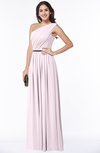 ColsBM Tiana Blush Traditional A-line One Shoulder Chiffon Floor Length Plus Size Bridesmaid Dresses