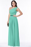 ColsBM Tiana Mint Green Traditional A-line One Shoulder Chiffon Floor Length Plus Size Bridesmaid Dresses