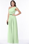 ColsBM Tiana Pale Green Traditional A-line One Shoulder Chiffon Floor Length Plus Size Bridesmaid Dresses