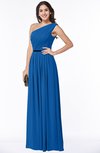 ColsBM Tiana Royal Blue Traditional A-line One Shoulder Chiffon Floor Length Plus Size Bridesmaid Dresses