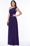 ColsBM Tiana Royal Purple Traditional A-line One Shoulder Chiffon Floor Length Plus Size Bridesmaid Dresses
