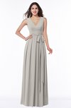 ColsBM Esther Ashes Of Roses Traditional V-neck Sleeveless Zip up Chiffon Plus Size Bridesmaid Dresses