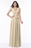 ColsBM Esther Champagne Traditional V-neck Sleeveless Zip up Chiffon Plus Size Bridesmaid Dresses