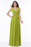 ColsBM Esther Green Oasis Traditional V-neck Sleeveless Zip up Chiffon Plus Size Bridesmaid Dresses