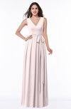 ColsBM Esther Light Pink Traditional V-neck Sleeveless Zip up Chiffon Plus Size Bridesmaid Dresses