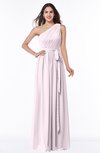 ColsBM Fiona Blush Classic A-line Asymmetric Neckline Chiffon Floor Length Sash Plus Size Bridesmaid Dresses