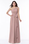 ColsBM Fiona Bridal Rose Classic A-line Asymmetric Neckline Chiffon Floor Length Sash Plus Size Bridesmaid Dresses