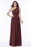 ColsBM Fiona Burgundy Classic A-line Asymmetric Neckline Chiffon Floor Length Sash Plus Size Bridesmaid Dresses