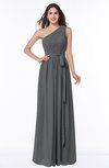 ColsBM Fiona Grey Classic A-line Asymmetric Neckline Chiffon Floor Length Sash Plus Size Bridesmaid Dresses