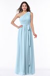 ColsBM Fiona Ice Blue Classic A-line Asymmetric Neckline Chiffon Floor Length Sash Plus Size Bridesmaid Dresses