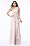 ColsBM Fiona Light Pink Classic A-line Asymmetric Neckline Chiffon Floor Length Sash Plus Size Bridesmaid Dresses