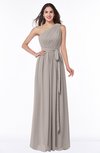 ColsBM Fiona Mushroom Classic A-line Asymmetric Neckline Chiffon Floor Length Sash Plus Size Bridesmaid Dresses