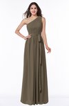 ColsBM Fiona Otter Classic A-line Asymmetric Neckline Chiffon Floor Length Sash Plus Size Bridesmaid Dresses