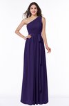ColsBM Fiona Royal Purple Classic A-line Asymmetric Neckline Chiffon Floor Length Sash Plus Size Bridesmaid Dresses