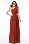 ColsBM Fiona Rust Classic A-line Asymmetric Neckline Chiffon Floor Length Sash Plus Size Bridesmaid Dresses