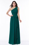 ColsBM Fiona Shaded Spruce Classic A-line Asymmetric Neckline Chiffon Floor Length Sash Plus Size Bridesmaid Dresses