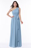 ColsBM Fiona Sky Blue Classic A-line Asymmetric Neckline Chiffon Floor Length Sash Plus Size Bridesmaid Dresses