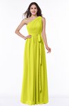 ColsBM Fiona Sulphur Spring Classic A-line Asymmetric Neckline Chiffon Floor Length Sash Plus Size Bridesmaid Dresses